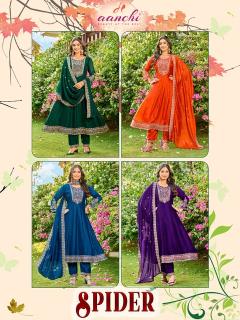 Aanchi spider anarkali wholesale bazaar kurti